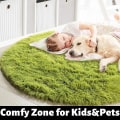 Miniatyrbilde 5 av 5: Grønn rund teppe for soverom, fluffy sirkel teppe 2X2Ft for barnerom, lodne teppe for tenåringsrom, shaggy teppe for barnerom, fuzzy plysj teppe for