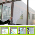 Miniatyrbillede 2 af 5: Myggenet til vinduer, 3 stk. myggenet rulle insektmyg, beskyttende net mesh vindue gardin standard skærm til vindue 150 X 200cm hvid