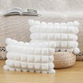 Miniatyrbilde 1 av 4: Sett med 2 plysj putetrekk i imitert pels, myke dekorative puter for hvit sofa soverom pute