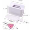 Miniatyrbillede 3 af 5: Negle Dyppepulver Fransk Neglebeholder og Børster Bærbar Dyppepulver Genbrugsbakke Dypning til Neglekunst Manicure og Makeup Værktøj