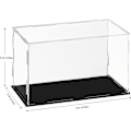 Miniatyrbillede 2 af 4: Akryl Vitrineboks Klar Akryl Bordplade Display Cube til Samleobjekter - Sort, 25x15x15cm (9.8x5.9x5.9in)