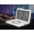 Miniatyrbilde 2 av 4: Trådløs lader 4ni1 klokke 15w hurtig trådløs lader nattlys multifunksjonell trådløs lader