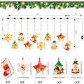Miniatyrbilde 2 av 5: 10 stk. Julevinduslys Innendørs, 3M 100 LED 3D Julelys, 8 Moduser USB Julevindusgardinlys, for Innendørs eller Utendørs Hjemmefest D