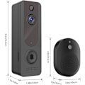 Miniatyrbillede 1 af 5: Video video Hjemmelavet Kamera WiFi Intelligent Interfektion Fjernovervågning Humanoid Genkendelse High Definition High Definition Video Dørklokke/Blac