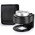 Miniatyrbillede 1 af 5: 30X forstørrelsesglas med lys, 6 lys skrivebordsbærbar metal forstørrelsesglas foldeskala sløjfe til tekstil optisk smykkeværktøj mønter frimærker
