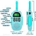 Pikkukuva 2 / 5: Lasten USB-ladattavat walkie-talkie-laitteet, joissa on 16 kanavaa, 2-suuntainen radio ja lelu-taskulamppu, 3-12-vuotiaille, VOX 3 mailin walkie-talkie ulkoiluseikkailuihin -