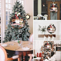 Miniatyrbillede 3 af 5: Julekrans, 35 cm guirlande, snemand, julemand, hjort, vedhæng, julefrokostdekoration, indendørs og udendørs jul