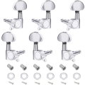 Miniatyrbillede 1 af 5: (6 stk.) Guitar Tuning Machines Knobs, 3L3R String Tuning Pegs Keys Pegs Lukkede Hoveder Udskiftningsdele til Elektrisk eller Akustisk Guitar