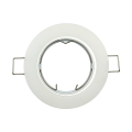 Miniatyrbilde 2 av 4: 4x Innfelt takspotlight inkl. GU10-sokkel - Monteringshull ø60mm, ø80x24mm, Hvit aluminium, LED/Halogen