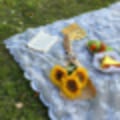 Miniatyrbild 3 av 4: Picknickduk, gräsmatta för vårutflykter, picknickmatta utomhus, maskintvättbar bärbar picknickduk (150*145cm)