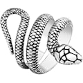 Miniatyrbild 2 av 4: Retro Snake Ring Wrapped King Cobra Ring Modeaccessoarer för män och kvinnor (3-pack)