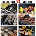 Miniatyrbillede 4 af 4: Sjælden perle 5 stk. Non-stick BBQ grill grill måtte glidende grill måtte køleskabs måtte camping sommerhave camping non-stick (sort