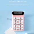 Miniatyrbillede 3 af 5: (Pink) Mekanisk lommeregner, 10-cifret LCD-skærm til bærbar computer, moderegner til økonomikontor