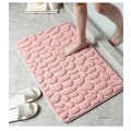 Miniatyrbillede 1 af 5: Pink 50*80cm skridsikker skumbademåtte, absorberende maskinvaskbar bademåtte, maskinvaskbar, brusebadsmåtte til badeværelse D