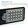 Miniatyrbillede 4 af 5: Sort skal Led Akvarielys Lampe Clip, Ultra-tynd Akvarielampe Med Lys, 24 Led Akvarielys（Hvidt og blåt lys）
