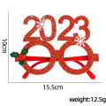 Miniatyrbild 3 av 5: 6 st julglitterfestglasögonbågar med 24 designer för julfestgåvor semestergåvor (en storlek passar alla)