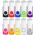 Miniatyrbillede 1 af 5: Pakke med 10 2 GB USB-sticks. USB 2.0 Data Stick med Flash Drive Bag Roterende Foldbar Hukommelse