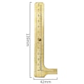 Pikkukuva 4 / 4: Kannettavat messinkiset vernier-työntömitat, retro metallinen viivain kaksoisasteikolla mm/tuuma 0-120mm