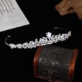 Miniatyrbild 4 av 4: Rhinestone brudkrona Zircon krona brudkrona
