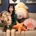 Miniatyrbillede 3 af 5: Søplys Plys Pude Sød Skal Østers Musling Konkylie Abalone Dukke Plushies Sofa Ornament Pp Bomuld Fyldt Dukke Legetøj Børn Plys Sovende