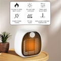 Miniatyrbillede 5 af 5: 1000W bærbar varmeblæser Lille elektrisk varme hurtig opvarmning hurtig justering med to hastigheder, grøn