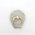 Miniatyrbild 1 av 5: (Silver) 2-pack runda glitter telefonhållare ringar, 180/360 graders rotation, kvinnor/flickor