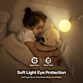 Miniatyrbillede 2 af 5: Genopladelig sengelampe med USB, farverig PAT-lampe med en blød atmosfære, berøringskontakt og timer til soveværelset