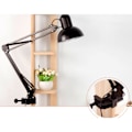 Miniatyrbillede 5 af 5: Studielampe Sort, Clip-on arbejdslampe, LED-skrivebordslampe med øjenbeskyttelse