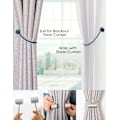 Pikkukuva 4 / 5: 2 kappaletta (beige väri) magneettiset verhonpidikkeet suuremmalla magneetilla, 16 tuumaa, pimennys- ja läpikuultaville verhoille