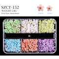 Miniatyrbild 4 av 5: Macaron färgglada fem kronblad blomma blandad nagelkonst kristall strass set - nagelkonst, kristall strass nagelkonst, blandade storlekar, diamant nageldekorati