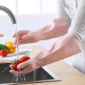 Pikkukuva 2 / 5: Vaaleanpunainen väri-Vaaleanpunainen yhden kappaleen peitto 39cm-Pehmeä all-in-one lämmin vedenpitävä paksuuntava astianpesuliina kumikeittiön puhdistus kestävä all-in-one pehmeä