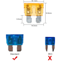 Miniatyrbillede 2 af 5: 12-vejs sikringsboks, sikringsblokke med rød LED-indikator, 10 sikringer, 10 bilterminaler, båd, campingvogn, 12 V 24 V lastbil