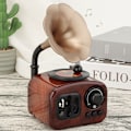 Miniatyrbillede 3 af 4: Skrivebordsdekoration, retro unik grammofonformet musikboks, velegnet til veninders hjemindretning