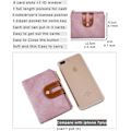Miniatyrbillede 4 af 5: (Pink) Lille RFID Læder Bifold Pung til Kvinder Mini Pung til Kvinder med Møntlomme Blød Kompakt Slank Pung