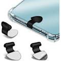 Miniatyrbild 1 av 5: 3-pack silikon dammpluggar för USB C-port för mobiltelefon och smartphone i sköldform