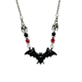 Miniatyrbild 1 av 5: Fladermussmycke Halloween-halsband Cubic Zirconia Inverted Vampire Bat Festival Rolig djurhalsband