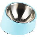 Miniatyrbillede 1 af 4: Super Design 15° Hældeskål til Katte og Hunde, Hældningsvinkel Dyrefoder, Anti-Skrid og Spildsikker, Nemmere at Nå Mad S/0,5 Kop Lyseblå