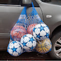 Miniatyrbillede 4 af 5: Net 100 cm til bolde, fodbold basketball 10 bolde net 2 farver dørspil kurvnet vaskbar dobbelt farve