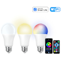 Miniatyrbild 5 av 5: Intelligent glödlampa Tuya Bt Wifi Blouns med dimbar färgändring 9W 800 Lumen 2700-6500k RVB E26/E27 LED-lampa fungerar med Alexa för juldekoration