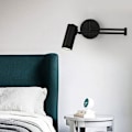 Miniatyrbillede 2 af 5: Indendørs Sengelampe, Væg Wash Lys, Minimalistisk Svingarm Justerbar Væglampe med Børstet Finish, Dæmpbar LED Belysning til Soveværelse, Gang, Stue