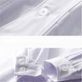 Miniatyrbillede 3 af 4: Professionel damelaboratoriefrakke, langærmet polycotton lang medicinsk frakke