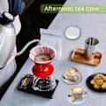 Miniatyrbillede 2 af 5: 200 stk. 58mm papirkaffefiltre, runde kaffefiltre erstatning mikropapirfiltre kaffemaskiner og espressomaskiner