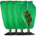Miniatyrbillede 1 af 5: 4 overvintringsstykker planter 80x120 cm dækken ikke-vævet med strammesnor og lynlås til udendørs haveplanter buske vegeta træer