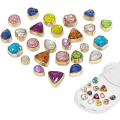 Miniatyrbillede 1 af 5: 28 stykker skotilbehør Charmerende funklende krystaldiamant kvindersko Charmerende perle smykker Charmerende armbåndstilbehør Fest favoriseret C