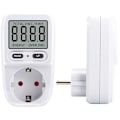 Miniatyrbillede 1 af 5: Effektmeter 230V/16A, Effektmeter Stikkontakt Effektmeter, Effektforbrugsmåler Effektforbrugsmonitor med LCD-skærm, Maksimal effekt 3680W（1stk
