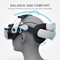 Miniatyrbillede 2 af 5: VR-headset er egnet til Oculus Quest 2. Justerbart headset mq2 elite-headset er behageligt og trykker ikke på ansigtet.