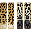 Miniatyrbilde 2 av 4: Dyre Leopard Trykk Pote Sokker Nyhet Sokker Morsomme Julegaver Strømpefyllere for Menn Kvinner Tenåringsgutter Voksne Spøkegaver