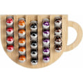 Miniatyrbild 1 av 5: Kapselhållare dörr, triumfförvaring av självhäftande kapslar, 36x dispenser kaffekapsel, kaffeförvaring, litet väggstöd, roterande kapsel s