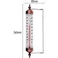 Miniatyrbild 3 av 5: Utomhustermometer med mätare, bronsfinish - elegant trädgårdstermometer för utomhusbruk, anpassad för utomhustemperatur, växthus, garage, lätt att hänga