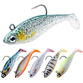 Miniatyrbilde 1 av 5: Myke agn for karpe gjedde ørret fiske plugg agn med BKK eller VMC Ultra skarpe kroker, japansk formel, rovdyr fiske agn for saltvann og ferskvann